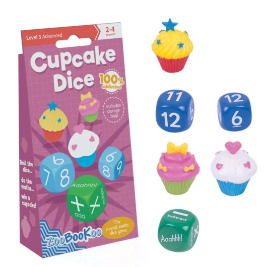 cup cake dice front of box