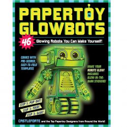 Front of book Papertoy Glowbots