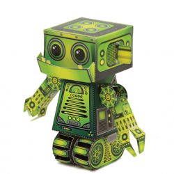 Example of robot made from Papertoy Glowbots