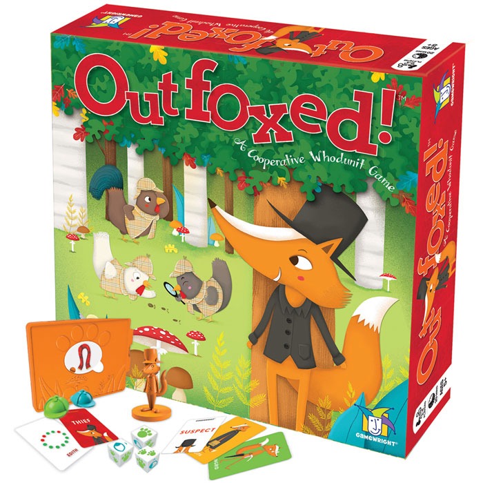 Children's detective cooperative board game for 2 to 4 players