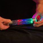 Lit up Funtime Energy Stick Science Experiment Toy in use