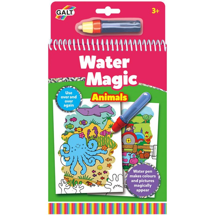 Magic painting flip pad by Galt with 6 animal pictures and refillable water pen
