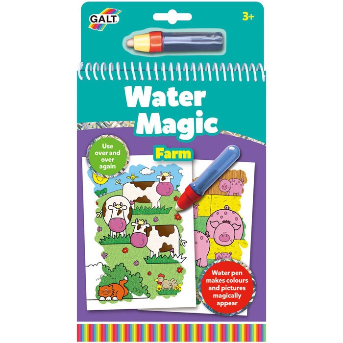 Children's magic painting water pad with 6 farm themed pictures and refillable pen