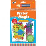 Children's magic painting water project book with 6 dinosaur themed pictures to reveal
