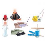 The finished experiments for the 4M Kidzlabs Kitchen Science Kit