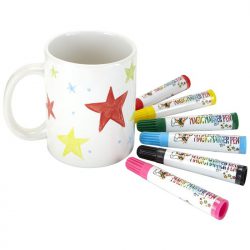 Painted mug using the magic marker pens