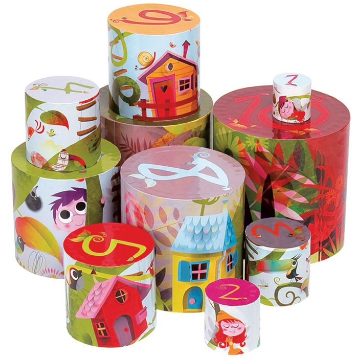 Janod fairytale themed stacking cups for young children