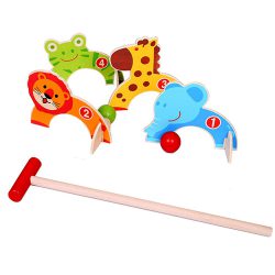 Animal themed croquet garden games set for children