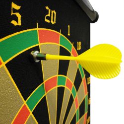 Close up of dart sticking to a Magnetic Dartboard