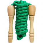 Adjustable wooden handled children's skipping rope toy measuring 275cm in length