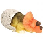 Triceratops emerging from the Keycraft Large Hatching Dinosaur Egg Toy