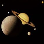 Example slide with Saturn and moons from Brainstorm Toys Space Torch and Projector