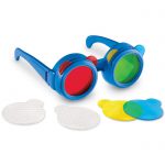 Colour mixing glasses science toy for children with 8 easy to change lenses