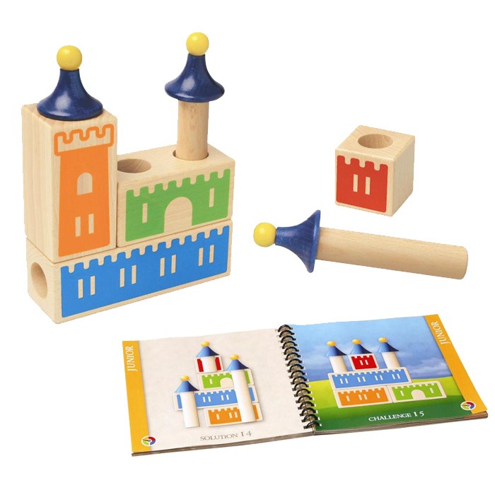 Wooden castle logic puzzle by Smart Games for young children