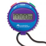 Colourful children's stopwatch with 3 simple buttons and easy to read display
