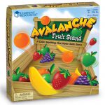 box front of Learning Resources Avalanche Fruit Stand Game
