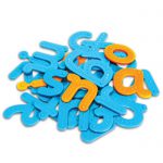 Plastic lowercase tactile letter set for children with rough sensory surface