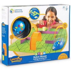 Children's robot mouse coding and programming set with 83 pieces and 30 coding cards