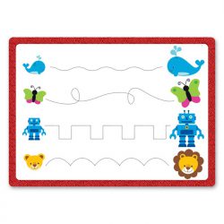 A pattern tracing card from the Learning Resources Trace and Learn Writing Activity Set