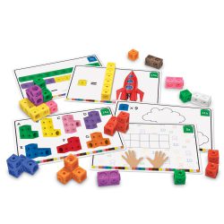 Math cubes toy that link in multiple ways to teach different maths concepts