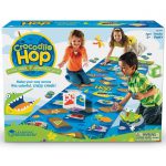 Colour and shape recognition jumping floor mat game for preschool children