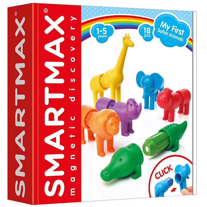 Front of box - SmartMax My First Safari Animals Magnetic Toy