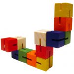 Twist and turn this Wooden Blocks Fiddle Toy