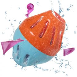 Outdoor water balloon splash timer game with 10 water bombs