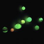 Glow In The Dark 3D Planets hanging in the dark glowing