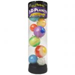 Mini glow in the dark planets solar system toy with hanging string
