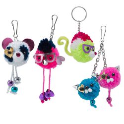 Make brightly coloured pom pom characters with this children's crafting kit