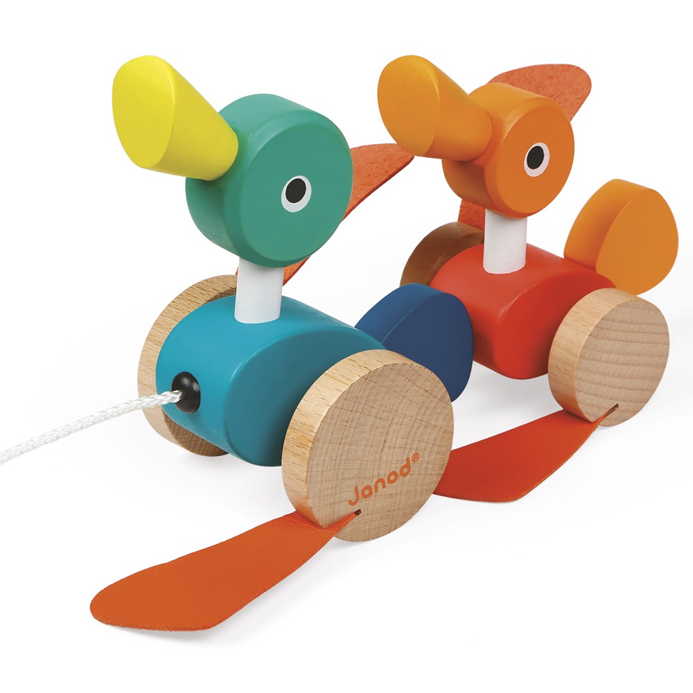 Janod Pull Along Duck Family Fun Learning