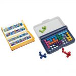 Contents and instruction booklet for Smartgames IQ Fit puzzle