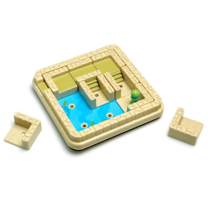 SmartGames | Temple Trap | Logisch Puzzelspel vanaf 7 Jaar | 48 Uitdagingen | 1 Speler | Ontsnap uit het Doolhof van de Vervloekte Tempel | Stimuleert Logica & Planning | Compact Denkspel