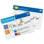 Activity cards from the Learning Resources City Building set
