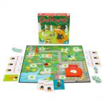 Game board with cards and figures from the game Outfoxed