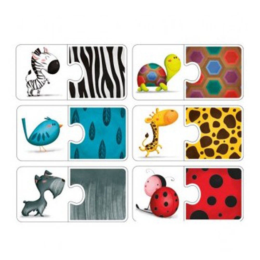 Animal's Texture Double Puzzles Fun Learning