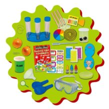 contents of the Horrible Science Frightful First Experiments Kit