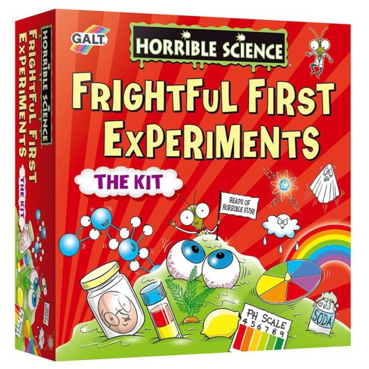 Box front of the Horrible Science Frightful First Experiments