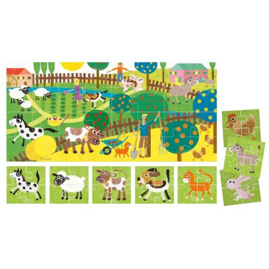 All of the farm animals you will find in the Puzzle 8+1 My Farm