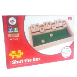 Front of the box for Shut the Box