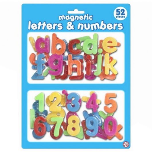 Magnetic Letters and Numbers in blister pack packaging