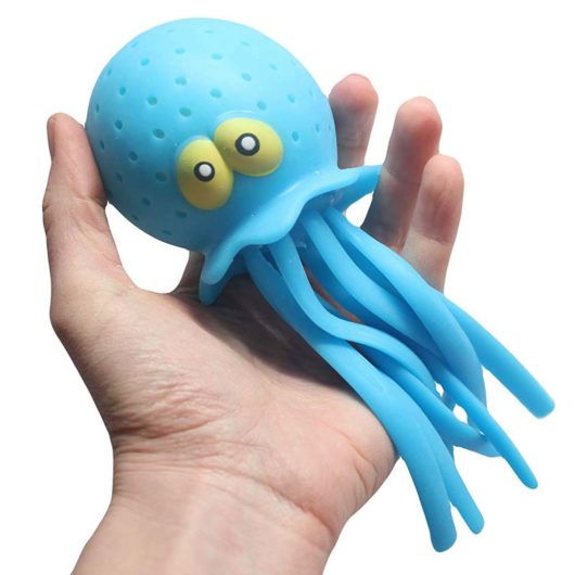 A hand holding a splash octopus