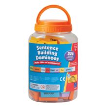Front of the tub for the Learning Resource Sentence Building Dominoes