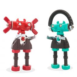 Green and Red robots from the The Offbits Character Kits