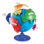 Example of how all the continent world pieces fit into the Globe Puzzle from Learning resources