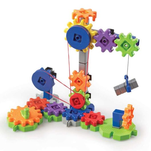 A crane built with Gears, Machines in Motion Building Set