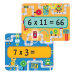 Example sides of the Usborne Times Tables Flash Cards
