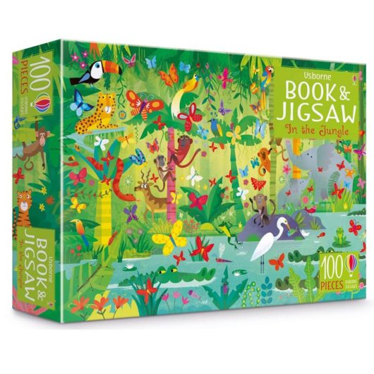 Front box of Usborne Book & Jigsaw In The Jungle