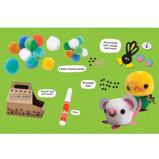 Contents of Klutz JR My Pom-Pom Pet Shop